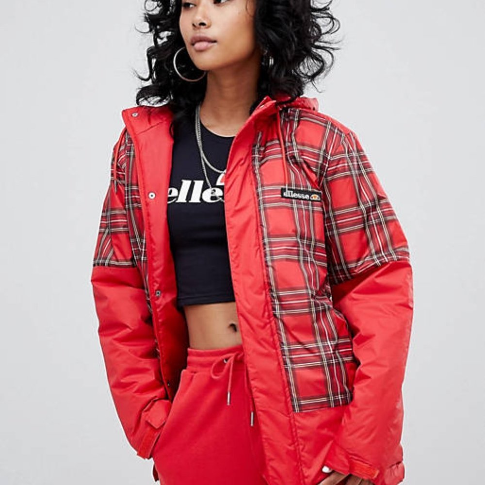 Ellesse Anorak With Embroidered Chest Logo In Check - Picture 6 of 6